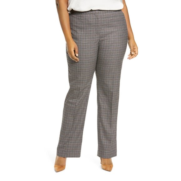 NWT Plus Size 24 Halogen Stovepipe Striped Pants - Picture 1 of 5